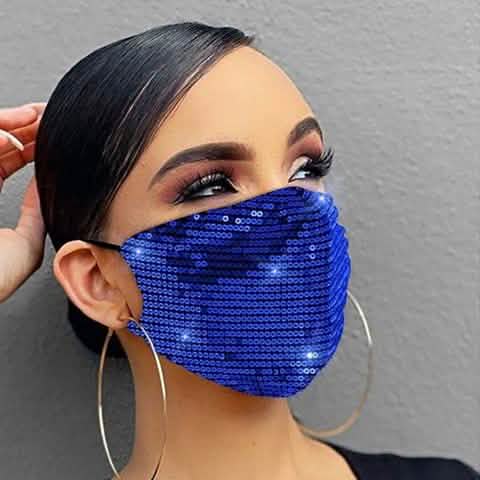 Women Fashion Sequins Breathable Washable and Reusable Mouth Mask DailySale
