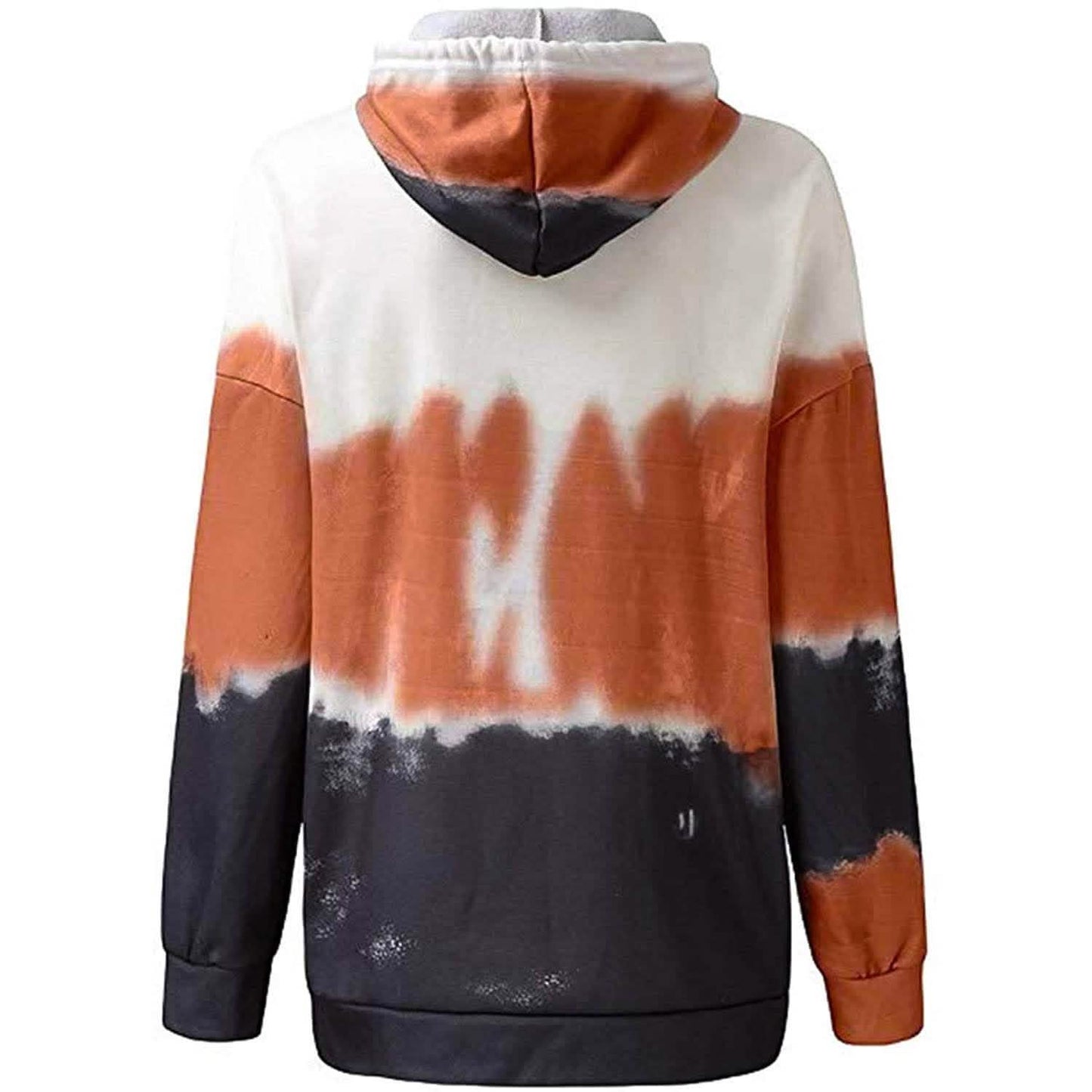 Women Hoodies Tops Tie Dye Printed Long Sleeve Drawstring Pullover Sweatshirts with Pocket DailySale