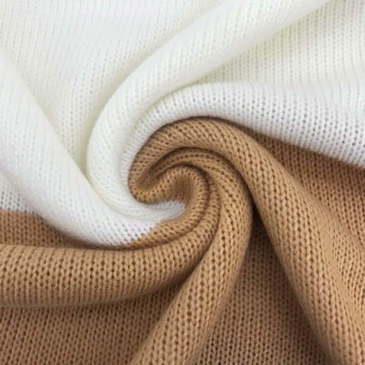 Women Knit Cowl Turtleneck Stripe Sweater Dress Long Sleeve Pullover Mini Dress DailySale