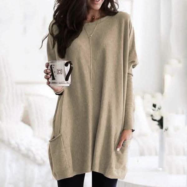 Women Long Sleeve Top Casual Pocket T-Shirt DailySale