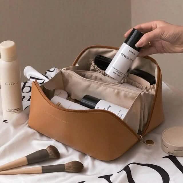 Women Makeup Organizer Toiletry Leather Bag DailySale