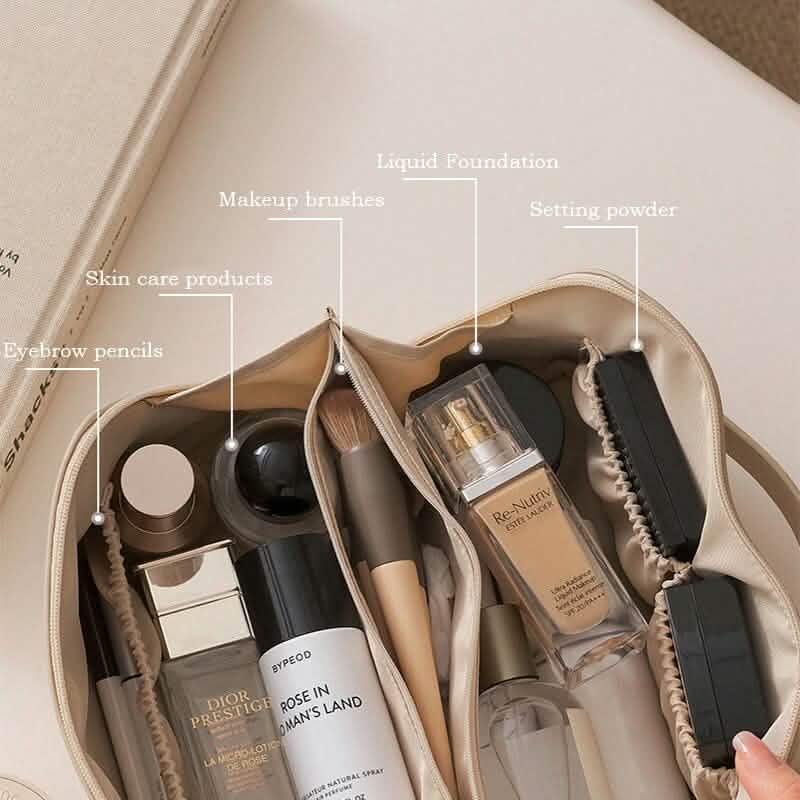 Women Makeup Organizer Toiletry Leather Bag DailySale