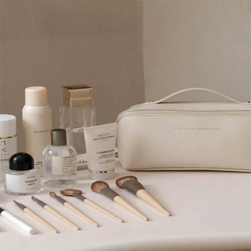 Women Makeup Organizer Toiletry Leather Bag DailySale