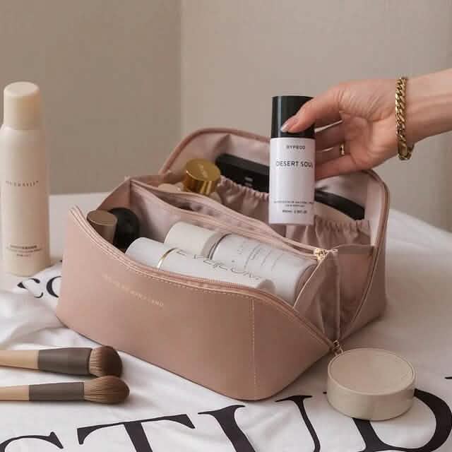 Women Makeup Organizer Toiletry Leather Bag DailySale