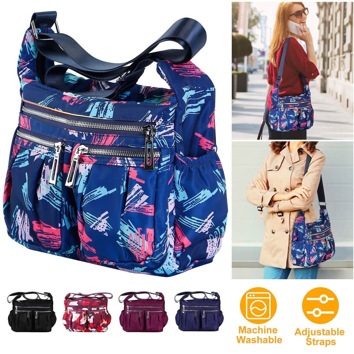 Women Multi-Pocket Shoulder Bag DailySale