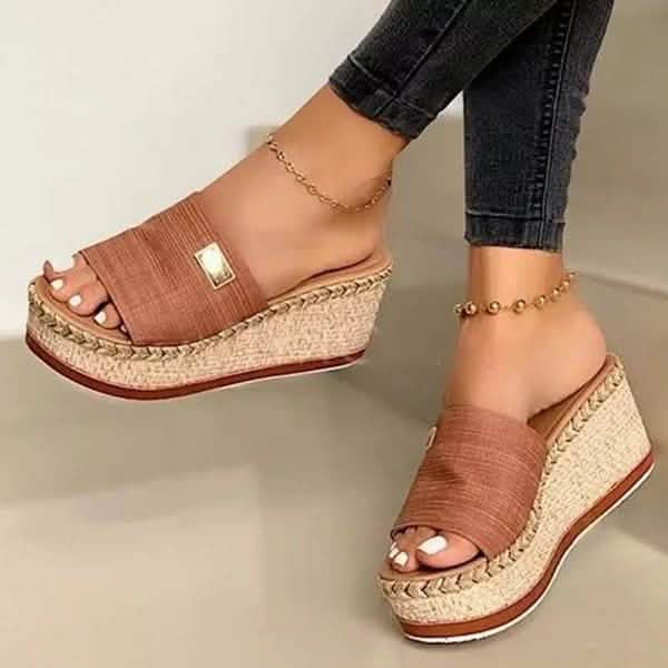 Women Wedge Slippers Platform Flip Flops Soft Comfortable New Casual Outdoor Beach Sandals DailySale