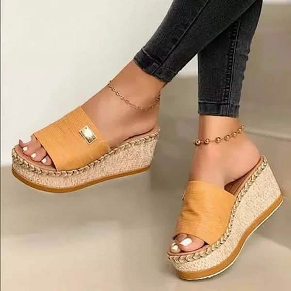 Women Wedge Slippers Platform Flip Flops Soft Comfortable New Casual Outdoor Beach Sandals DailySale