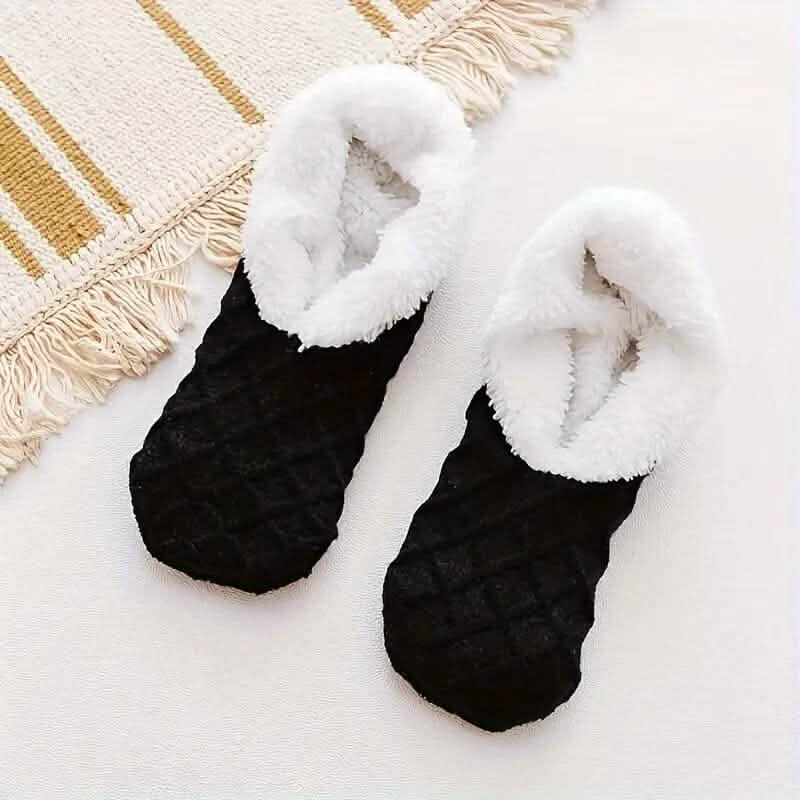 Women's Autumn Winter Plush Lined Indoor Low Cut Socks DailySale