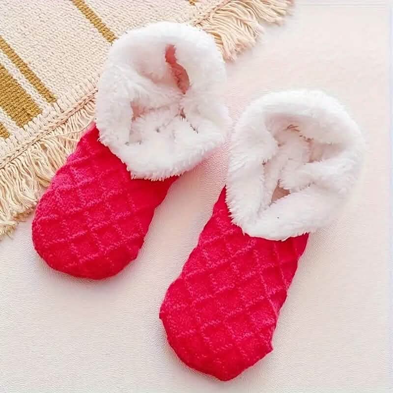 Women's Autumn Winter Plush Lined Indoor Low Cut Socks DailySale