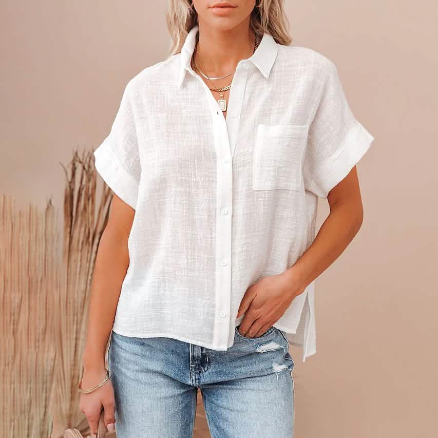 Women's Basic Solid Color Top Shirt DailySale