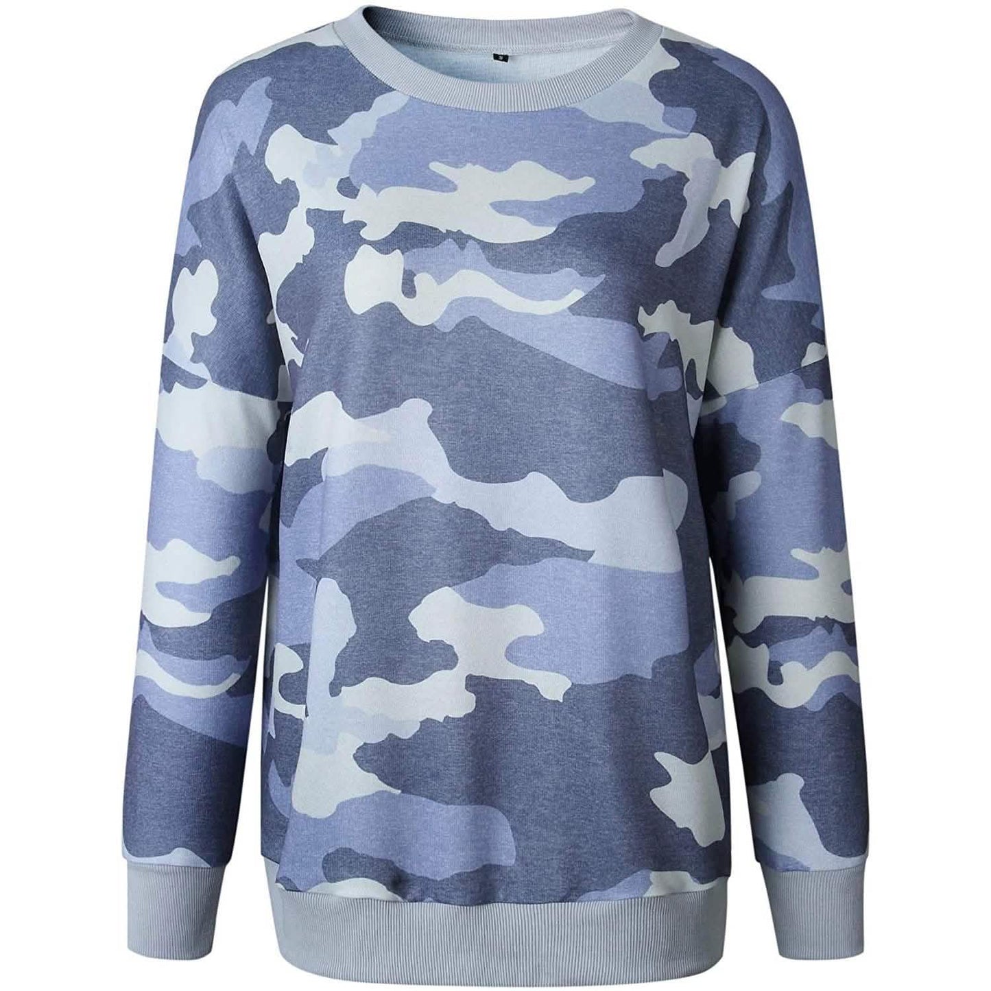 Women's Camouflage Print Casual Leopard Pullover Long Sleeve Sweatshirts DailySale