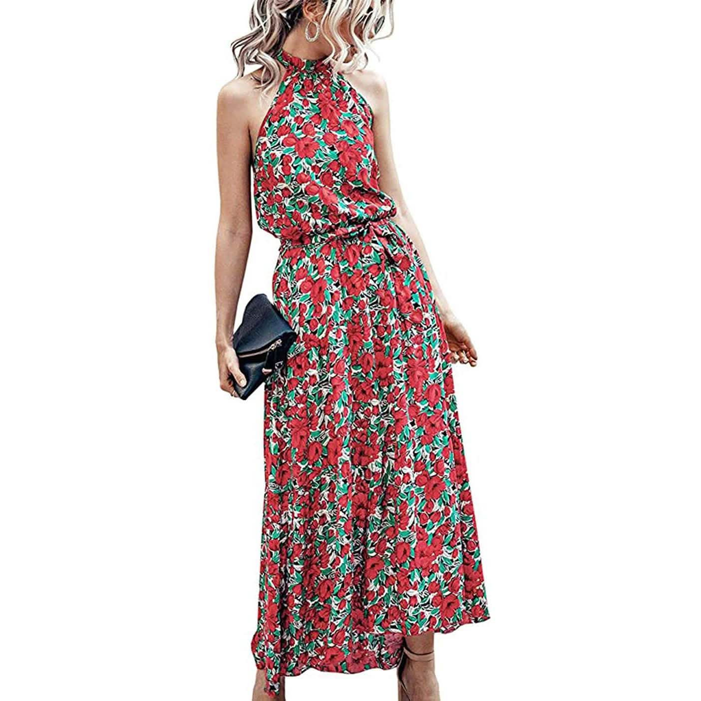 Women’s Casual Halter Neck Sleeveless Long Maxi Dress - Assorted Styles DailySale