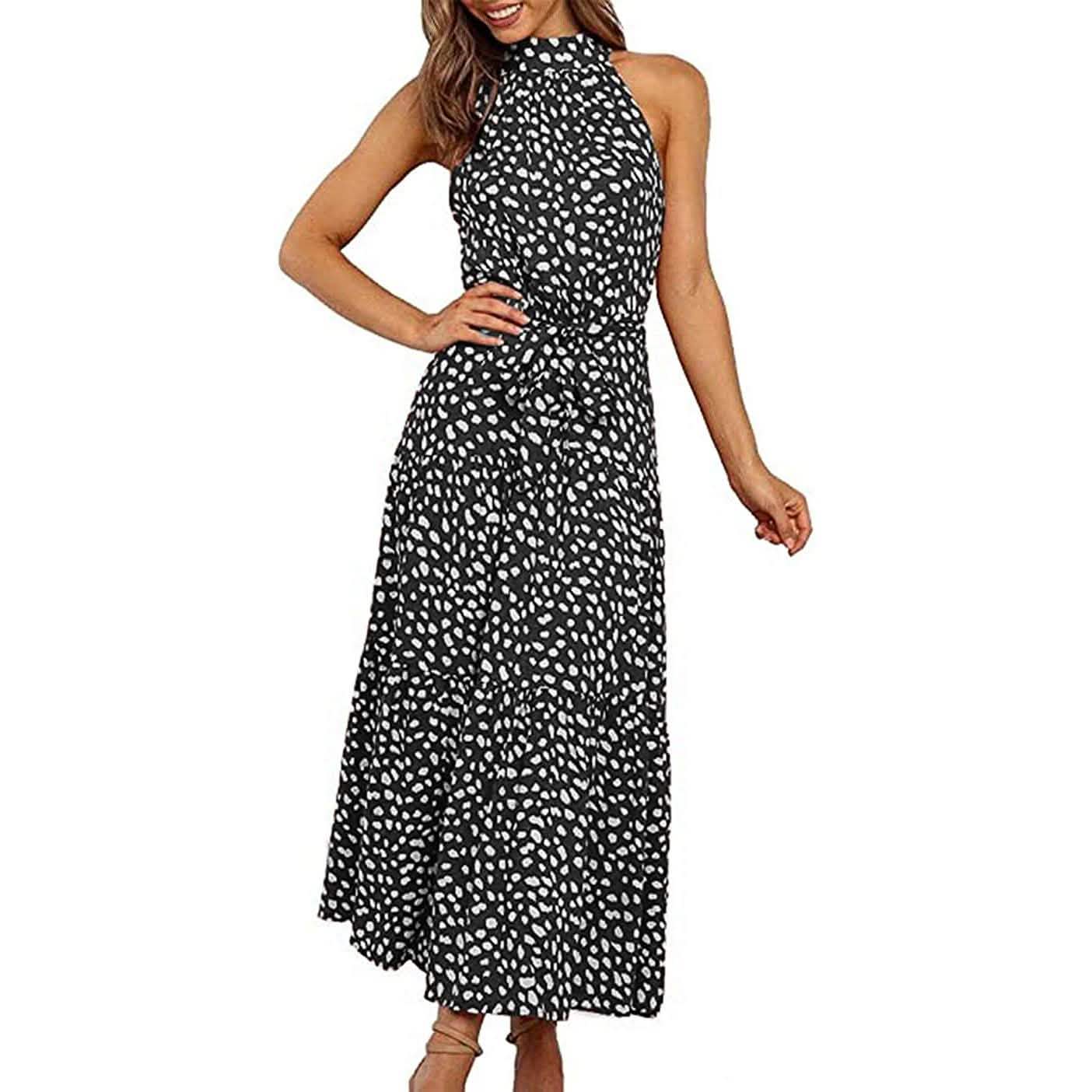 Women’s Casual Halter Neck Sleeveless Long Maxi Dress - Assorted Styles DailySale