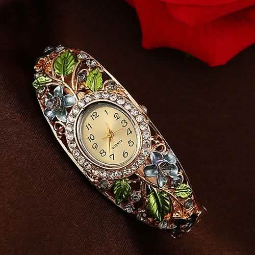 Women's Crystal Bracelet Wrist Watch DailySale