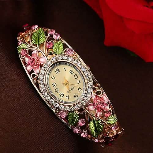 Women's Crystal Bracelet Wrist Watch DailySale
