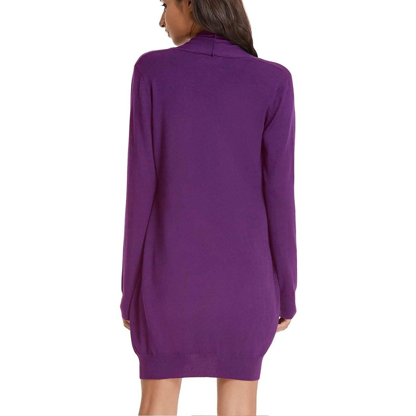 Women's Essential Solid Open Front Long Knited Cardigan Sweater DailySale