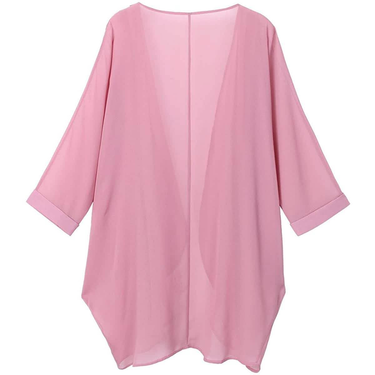 Women's Floral Print Sheer Chiffon Loose Kimono Cardigan Capes DailySale