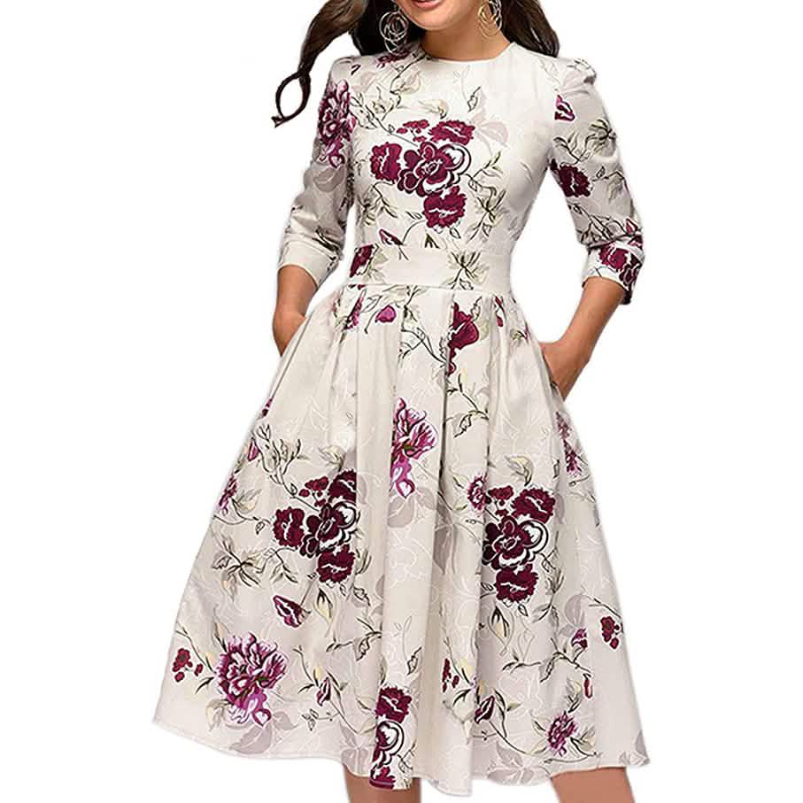 Women's Floral Vintage Dress DailySale