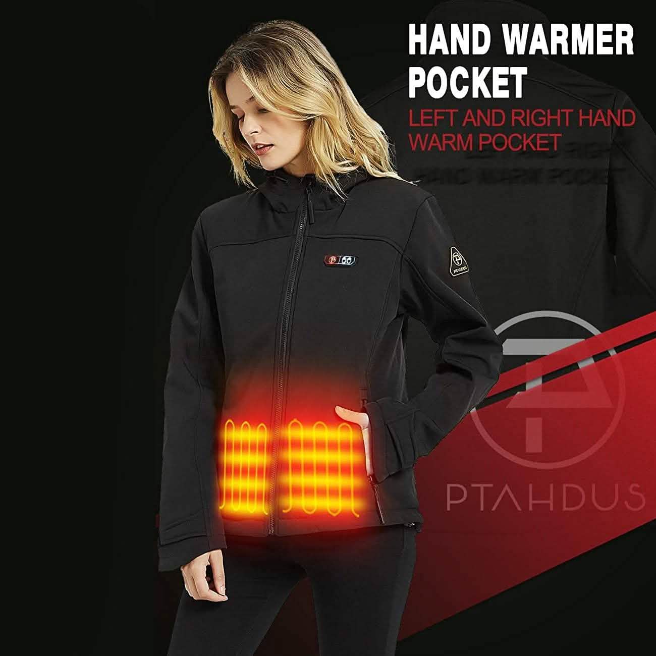 Women’s Heated Jacket Soft Shell with Hand Warmer DailySale