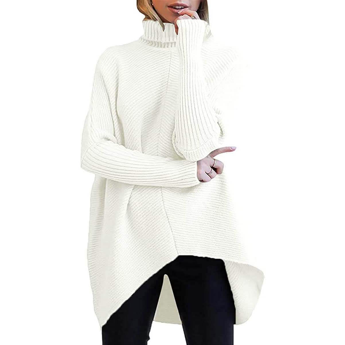 Women's High Neck Long Sweater DailySale