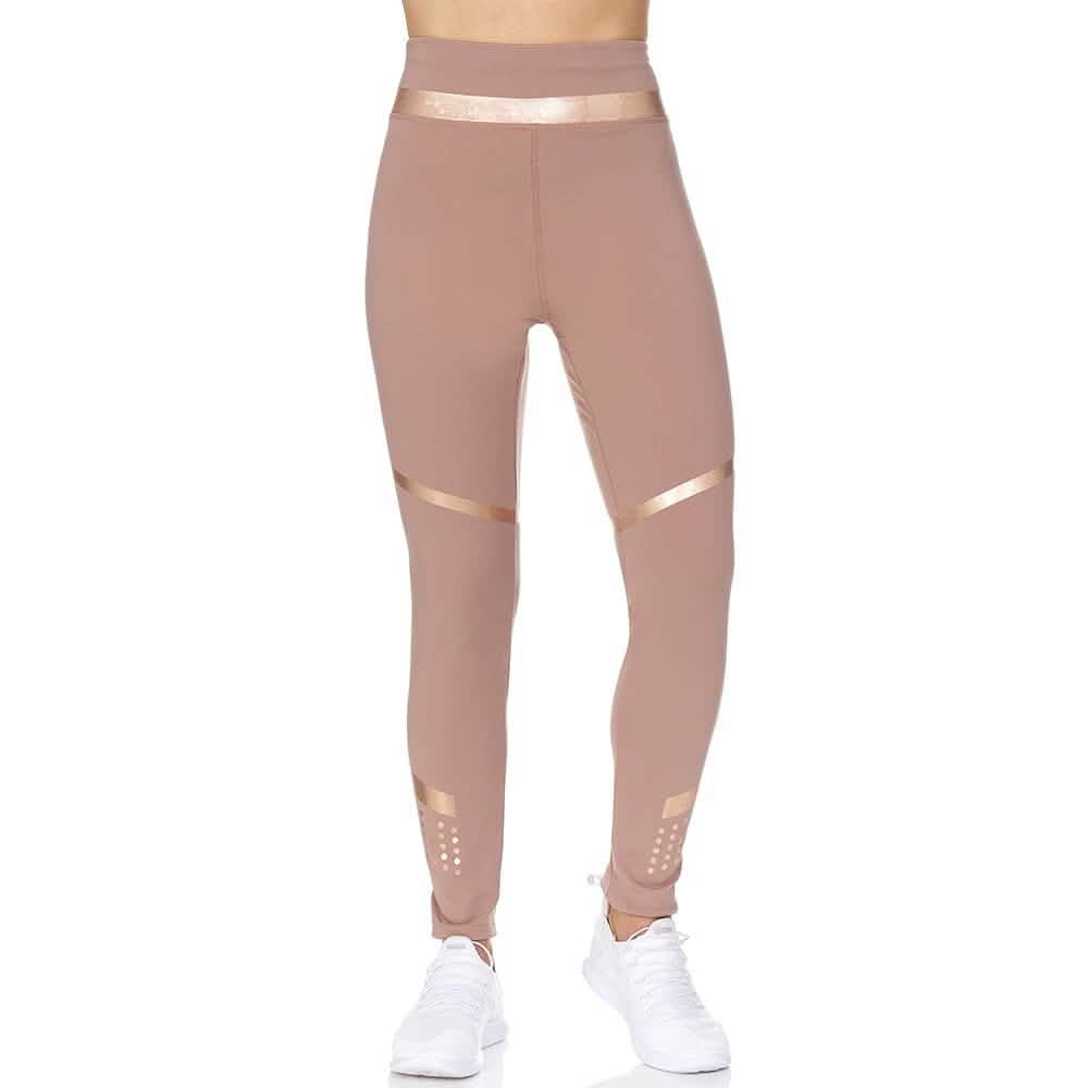 Women's High Waist Active Full Length Leggings With Rubber Print Detail DailySale
