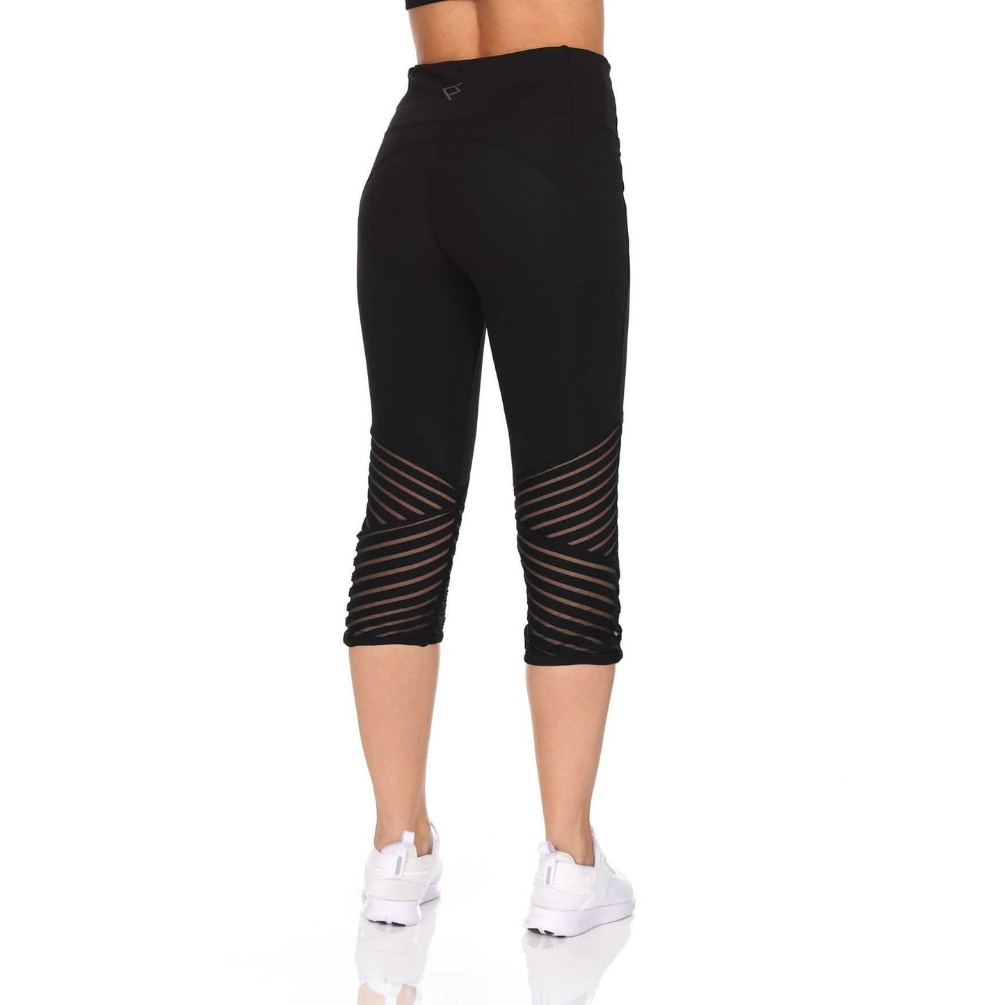Women's High Waist Active Leggings With Motto Mesh Detail DailySale