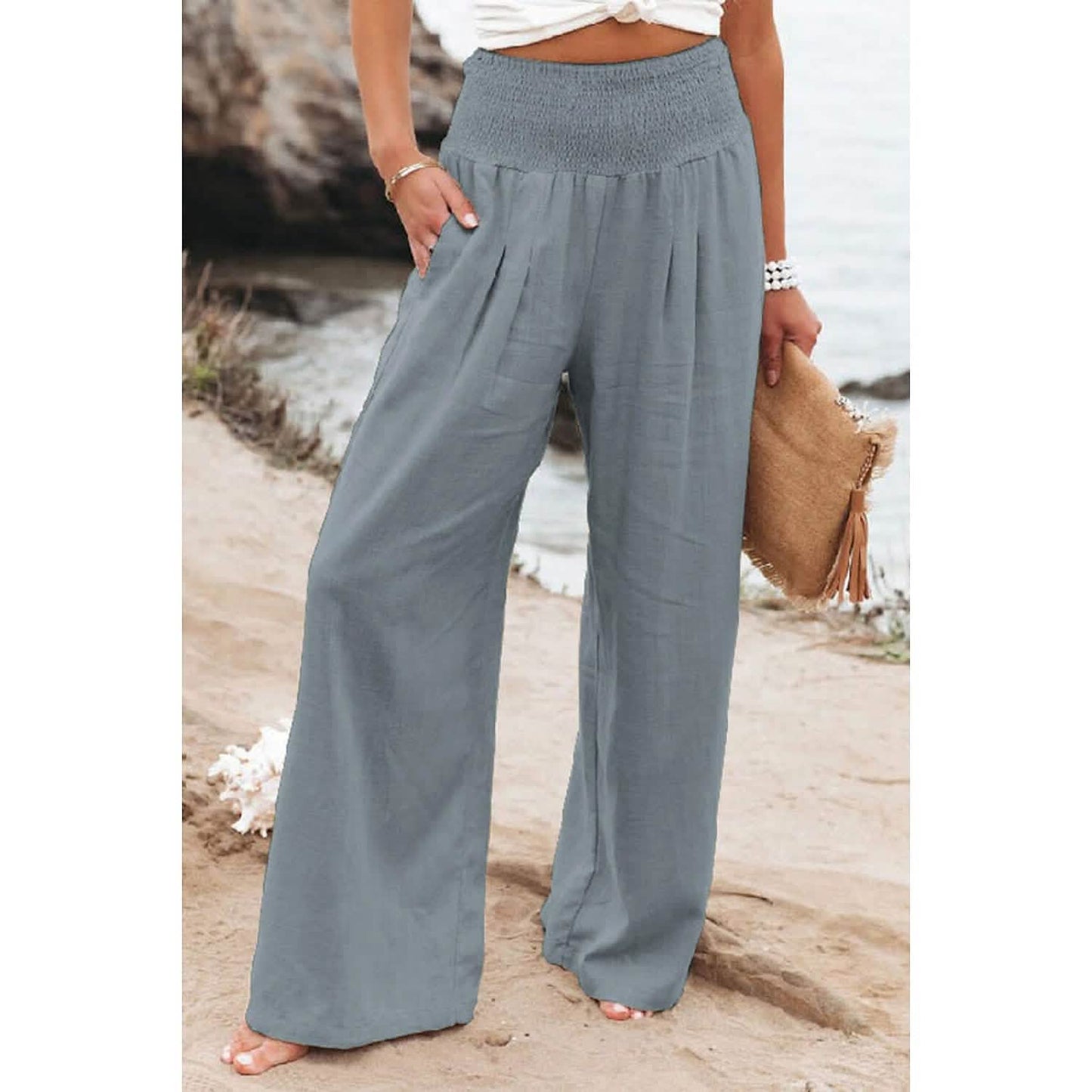 Women's High Waist Loose Wide Leg Pants DailySale