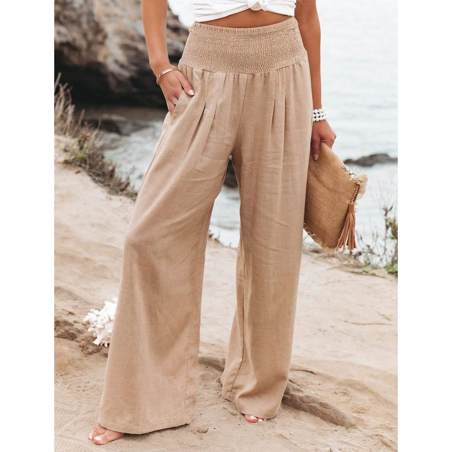 Women's High Waist Loose Wide Leg Pants DailySale