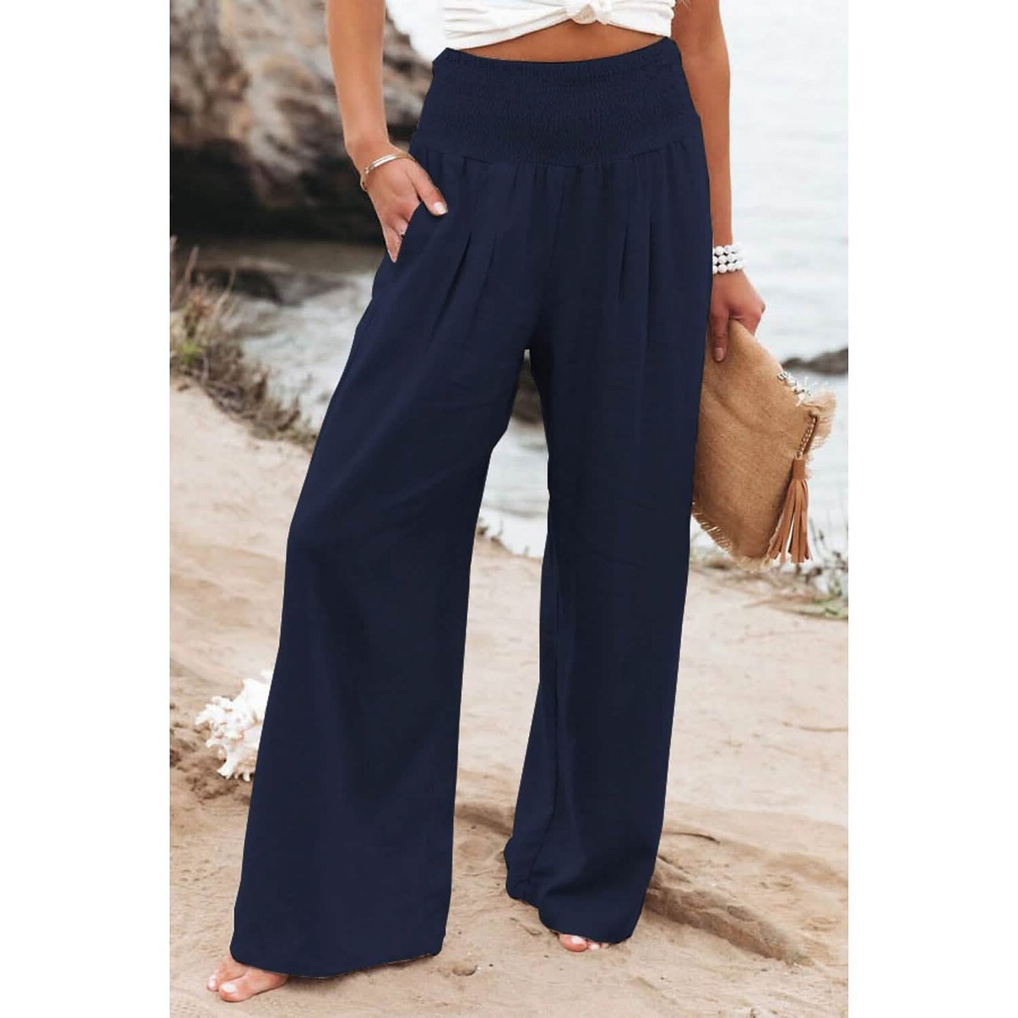 Women's High Waist Loose Wide Leg Pants DailySale