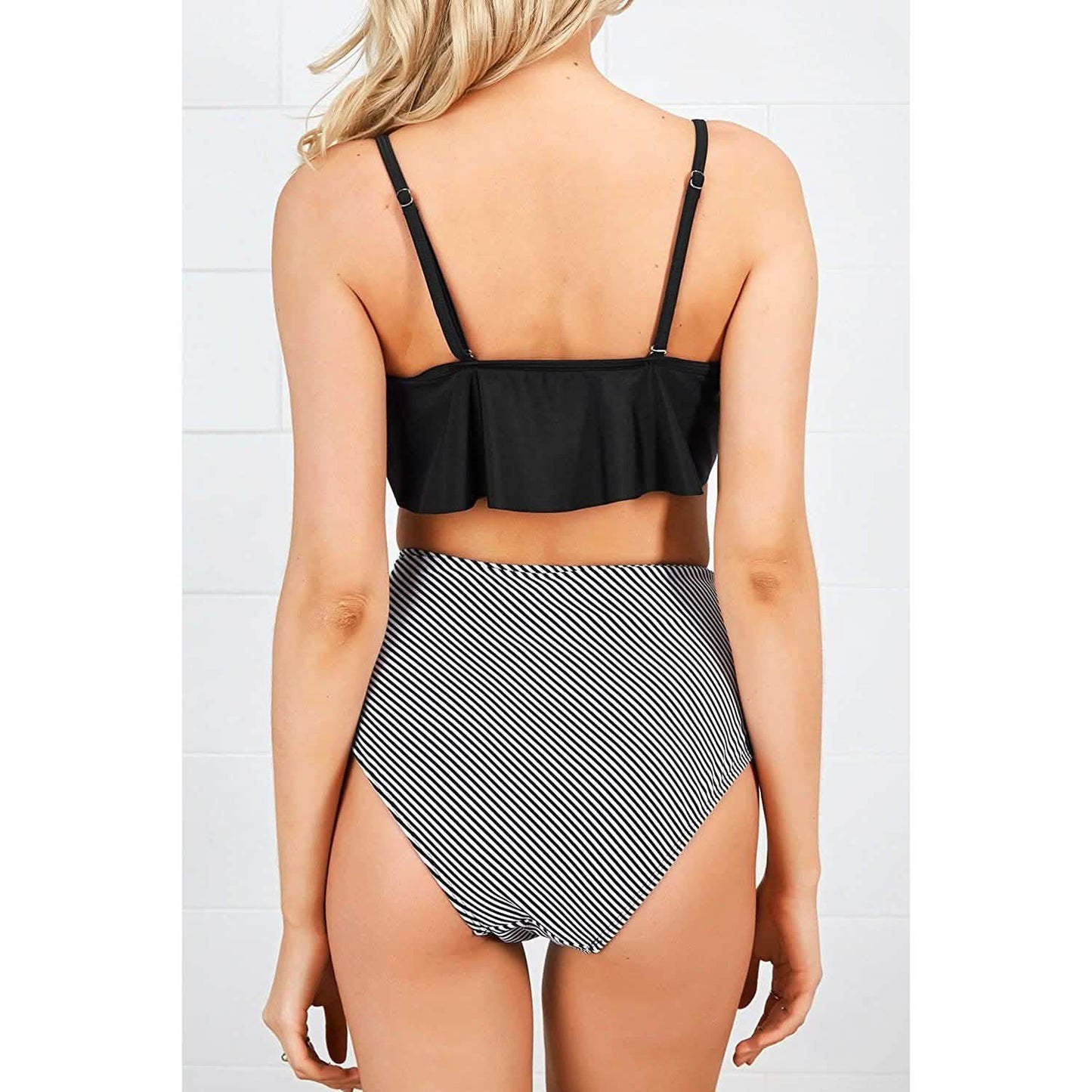 Women's High Waisted Falbala Bikini Set DailySale