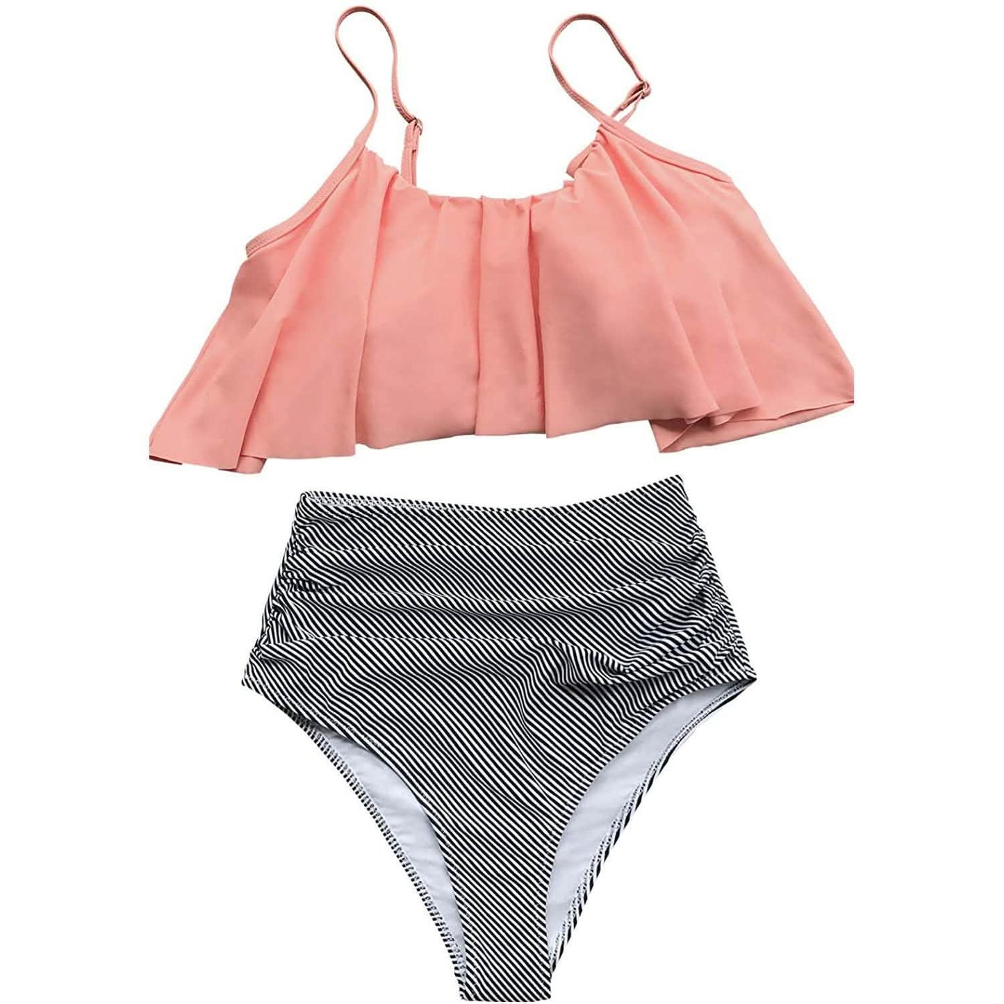 Women's High Waisted Falbala Bikini Set DailySale