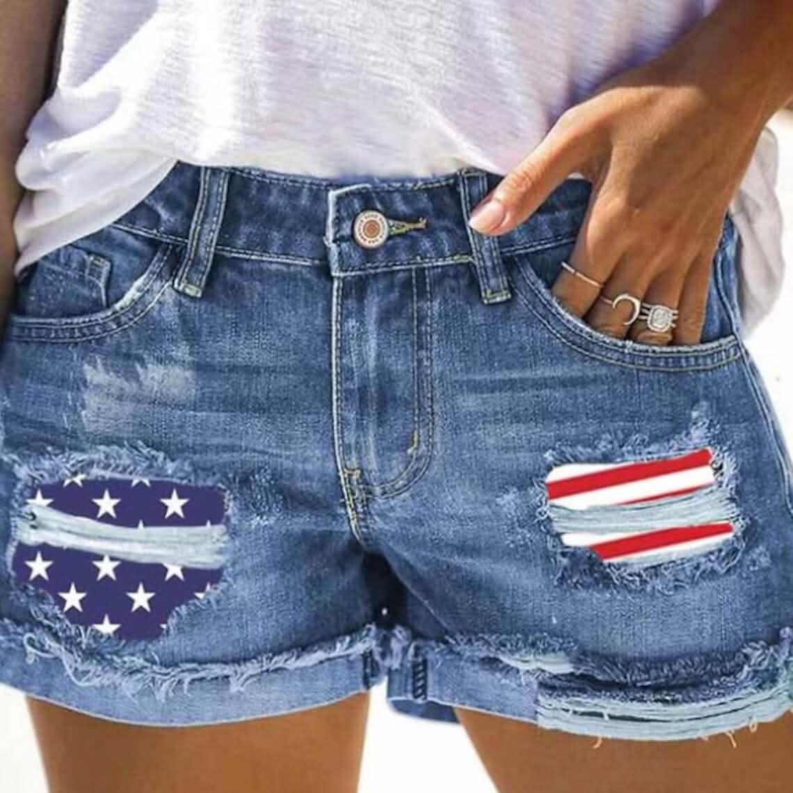 Women's Jeans Shorts Independence Day Denim DailySale