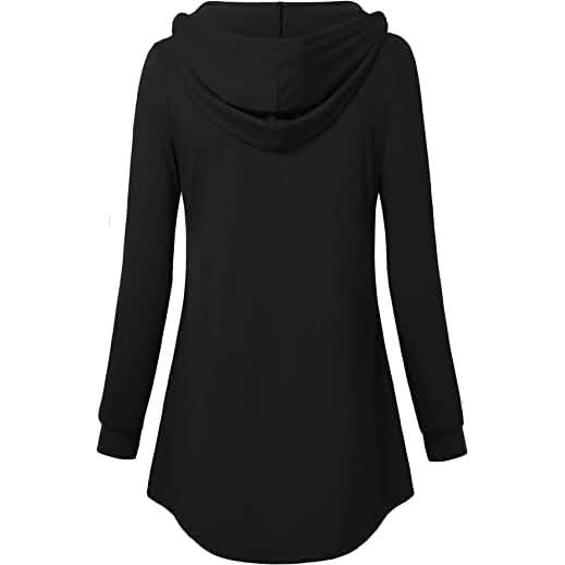 Women's Long Sleeve Hooded Tunic Tops DailySale