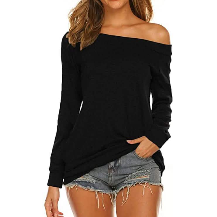 Women's Long Sleeve Off Shoulder Top DailySale