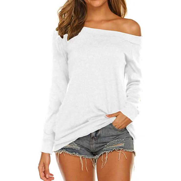 Women's Long Sleeve Off Shoulder Top DailySale