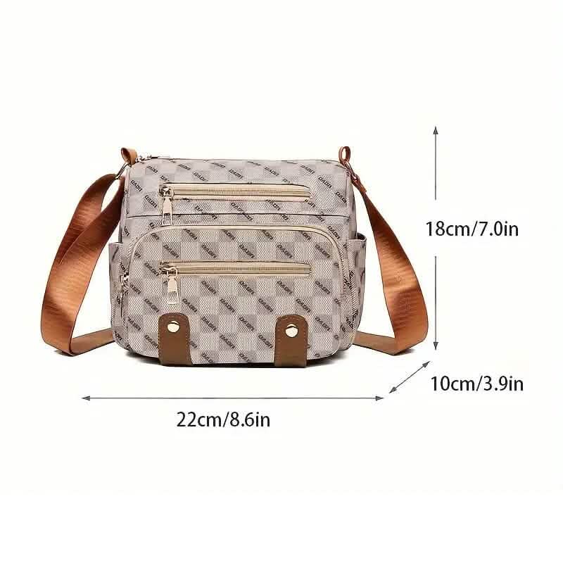 Women's Multi Pocket Plaid Pattern Crossbody Bag DailySale