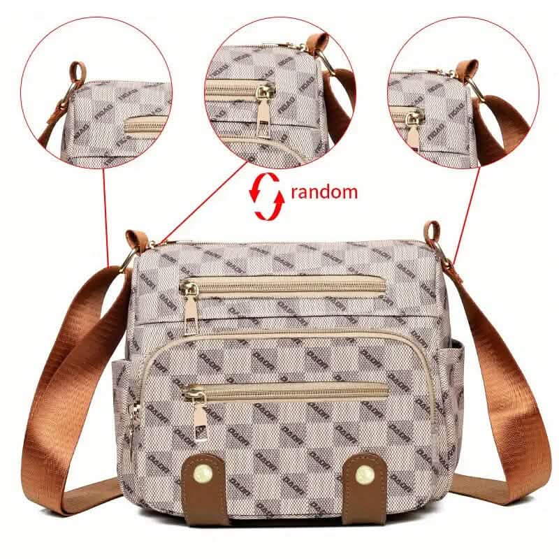Women's Multi Pocket Plaid Pattern Crossbody Bag DailySale