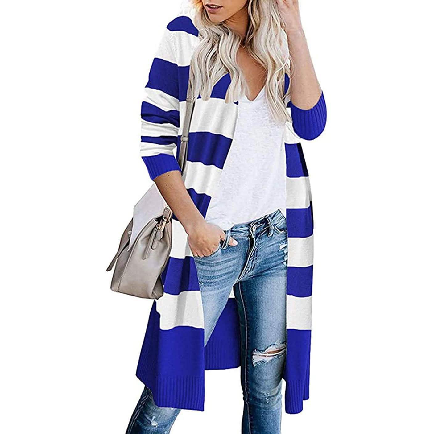 Women’s Open Front Long Cardigan Long Sleeves Lightweight Knit Fall Sweater DailySale
