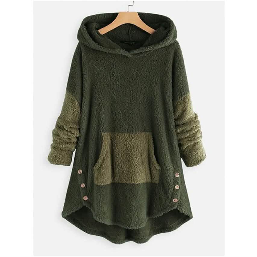 Women's Pullover Solid Colored Hoodie DailySale