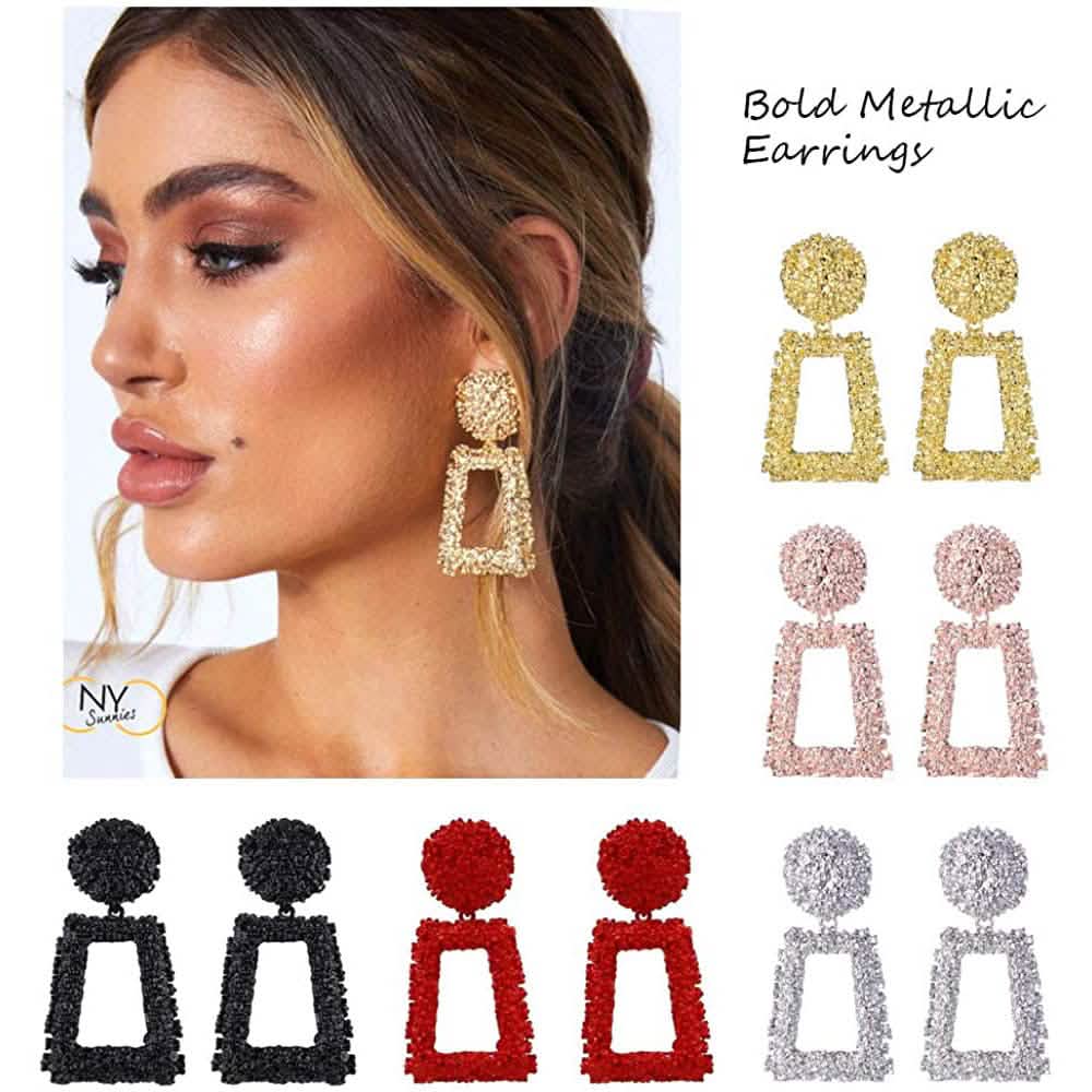 Women's Rectangular Geometric Drop Earrings DailySale