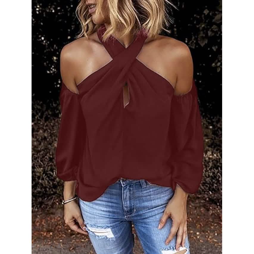 Women's Solid Color Halter Top DailySale