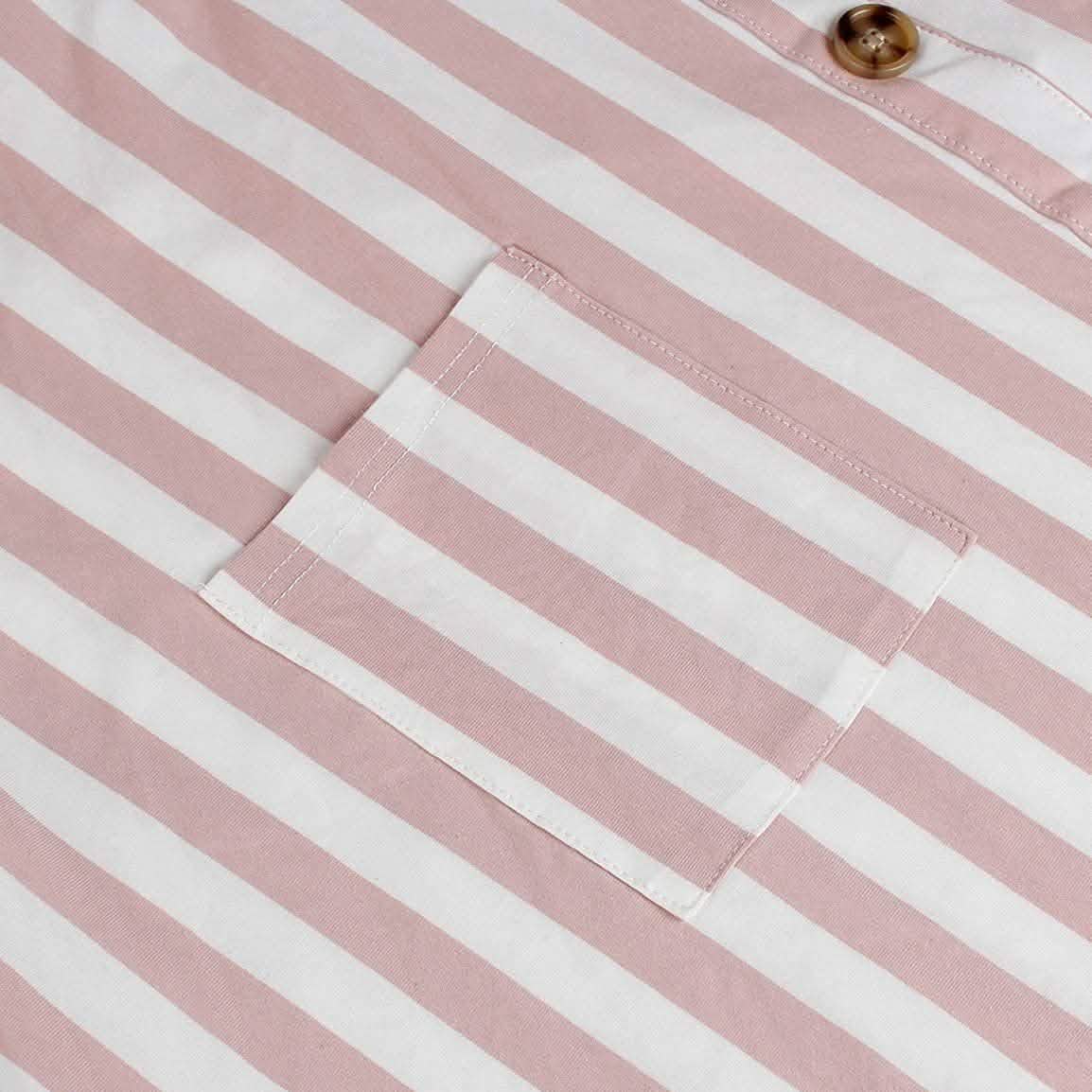 Womens Stripe Short Sleeve Wrap V Neck Button Front Tie Belted Dress DailySale