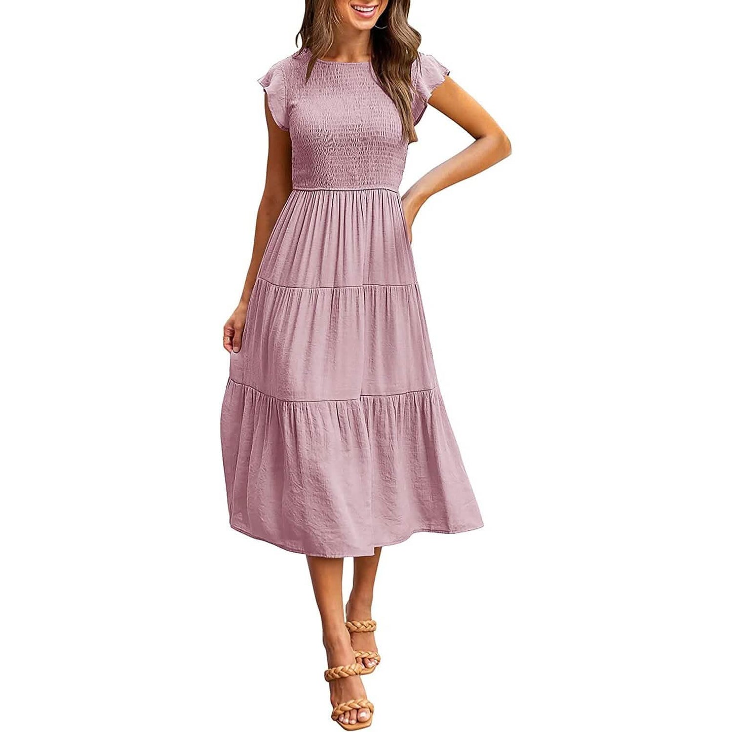 Women's Summer Casual Tiered A-Line Dress DailySale