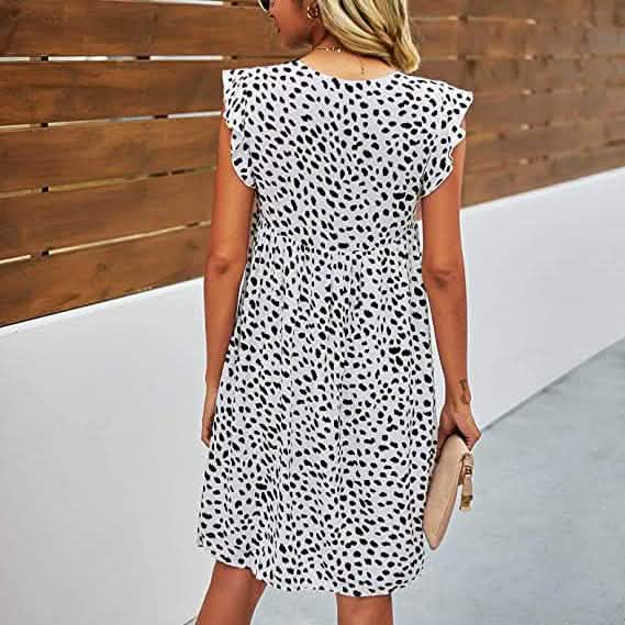 Women's Summer Leopard V Neck Bohemia Dress DailySale