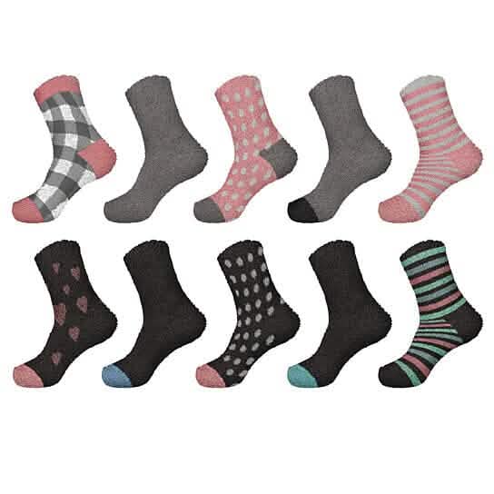Women's Ultra-Plush Cozy Warm Fuzzy Fluffy Crew Socks DailySale