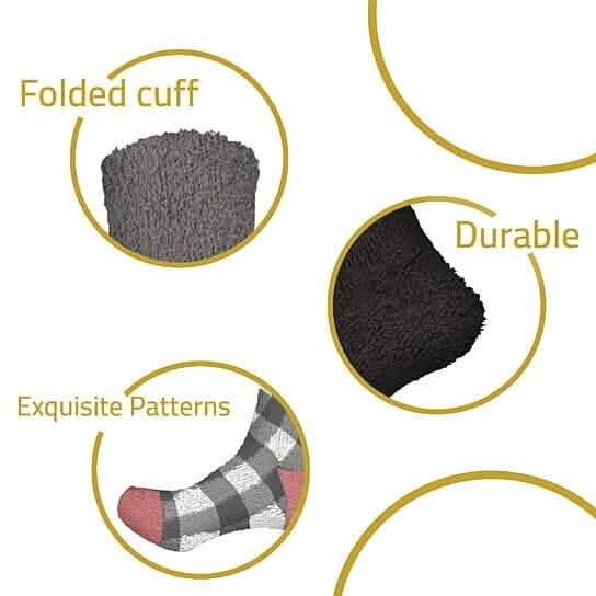 Women's Ultra-Plush Cozy Warm Fuzzy Fluffy Crew Socks DailySale