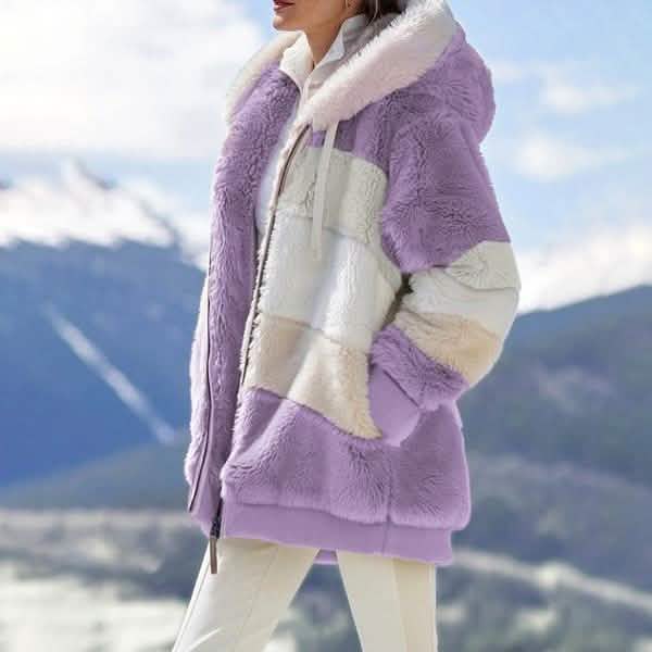 Women's Warm Plush Faux Fur Hooded Jacket Outerwear DailySale