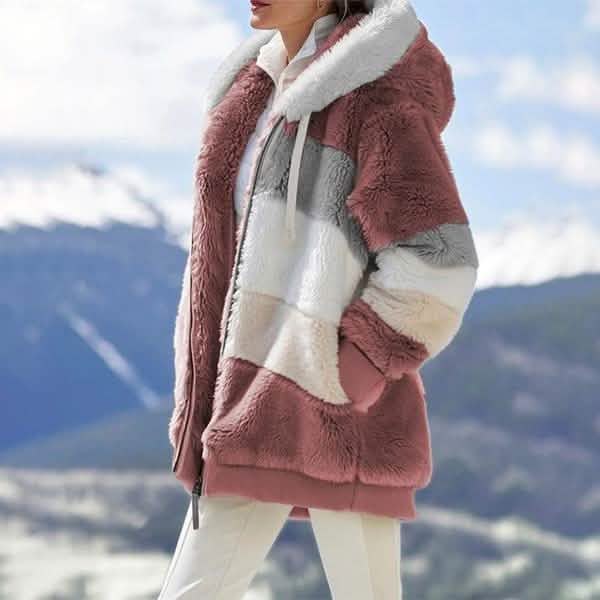 Women's Warm Plush Faux Fur Hooded Jacket Outerwear DailySale