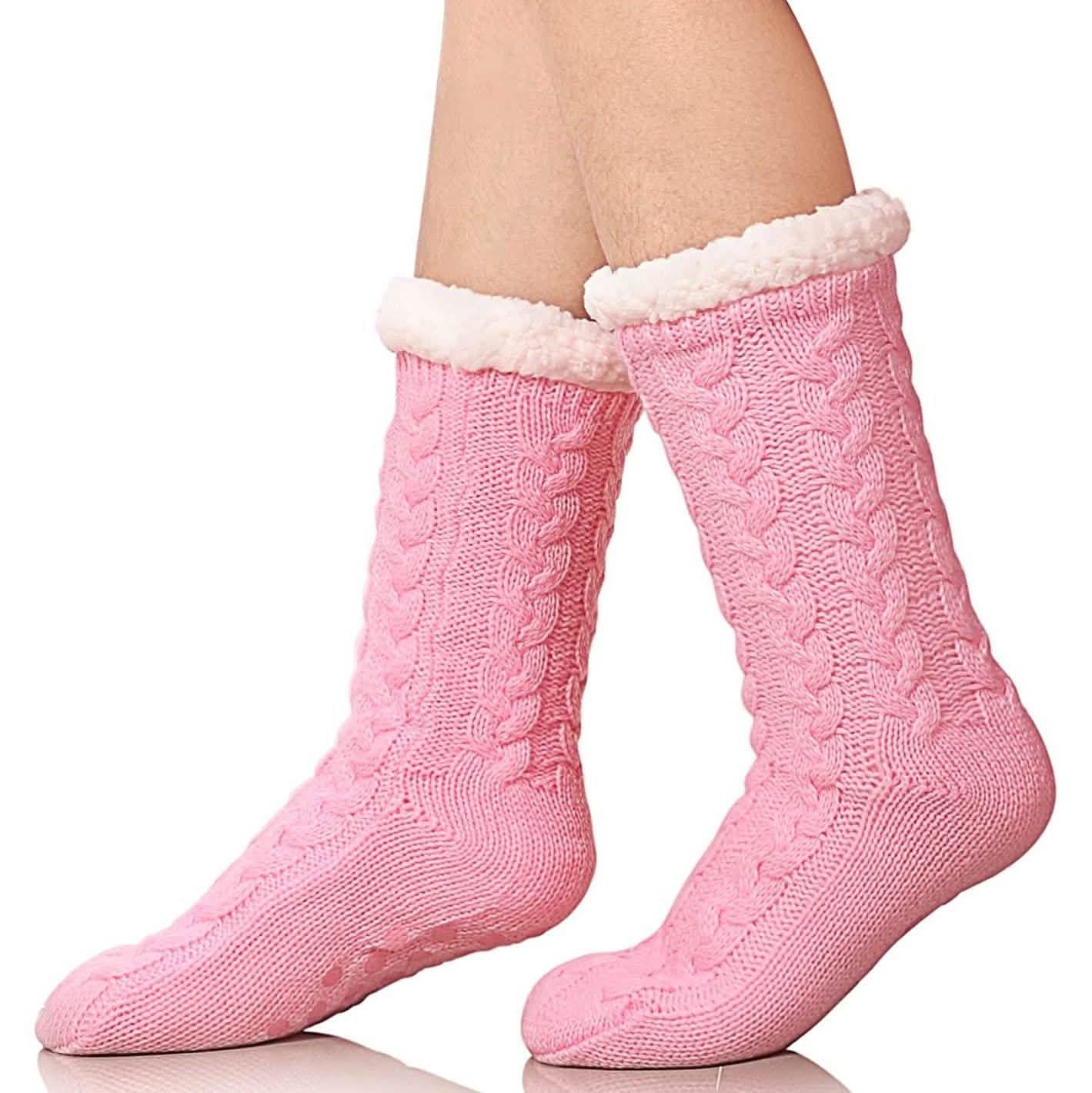 Women's Winter Super Soft Warm Cozy Fuzzy Fleece-Lined with Grippers Slipper Socks DailySale