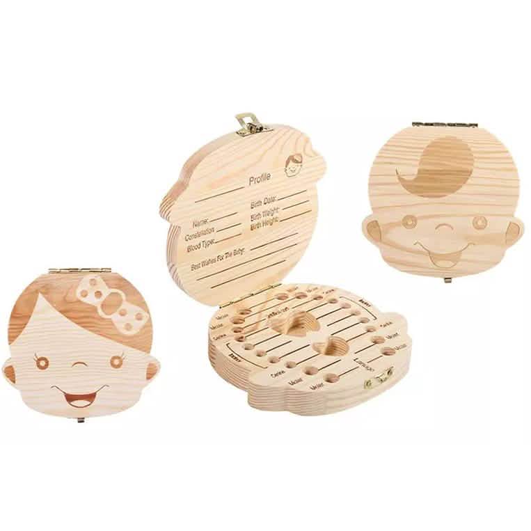 Wooden Storage Keepsake Box For Baby Teeth DailySale